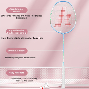 Ρακέτα Μπάντμιντον Kawasaki X700 — Πλαίσιο από κράμα σιδήρου, Νήμα από ίνες, Βάρος 95–100 g, Λαβή G3