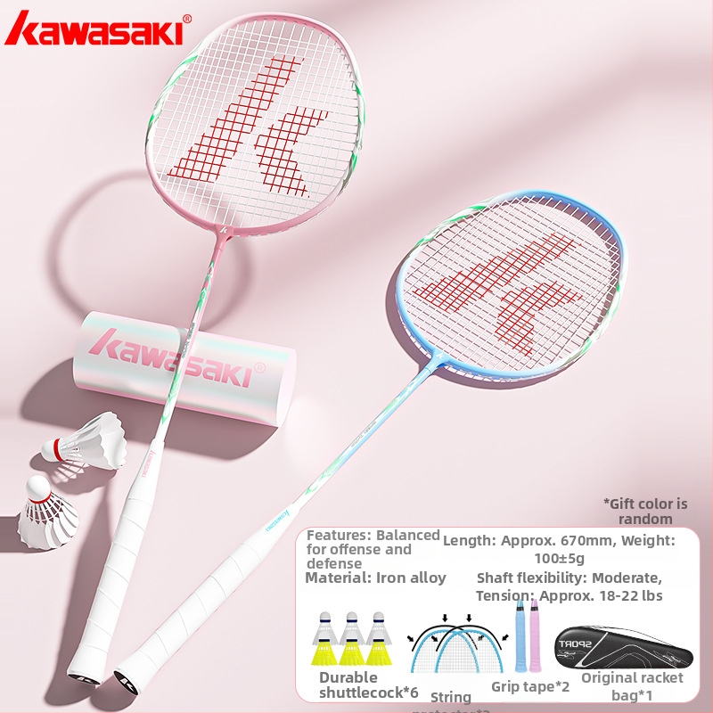 Ρακέτα Μπάντμιντον Kawasaki X700 — Πλαίσιο από κράμα σιδήρου, Νήμα από ίνες, Βάρος 95–100 g, Λαβή G3