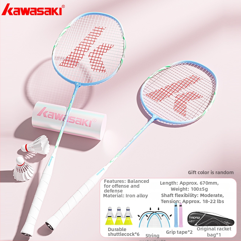 Ρακέτα Μπάντμιντον Kawasaki X700 — Πλαίσιο από κράμα σιδήρου, Νήμα από ίνες, Βάρος 95–100 g, Λαβή G3
