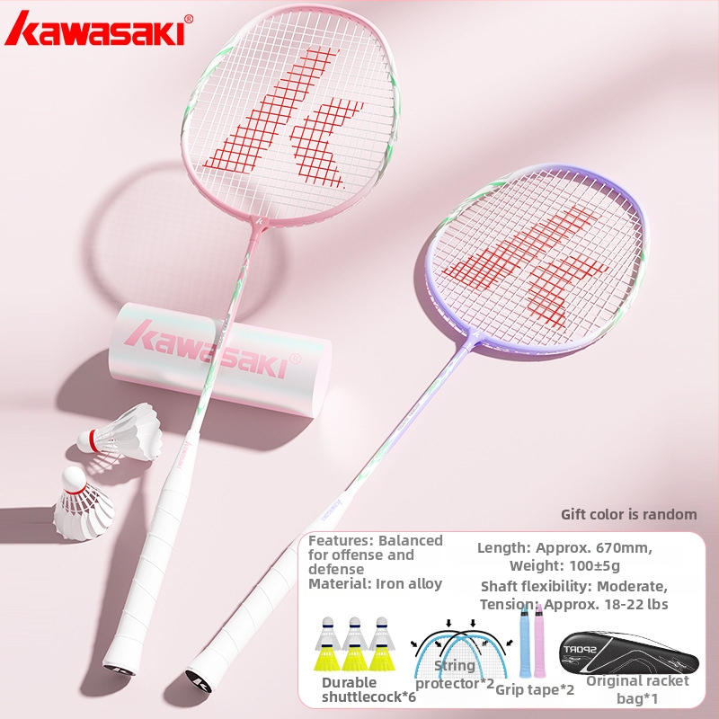 Ρακέτα Μπάντμιντον Kawasaki X700 — Πλαίσιο από κράμα σιδήρου, Νήμα από ίνες, Βάρος 95–100 g, Λαβή G3