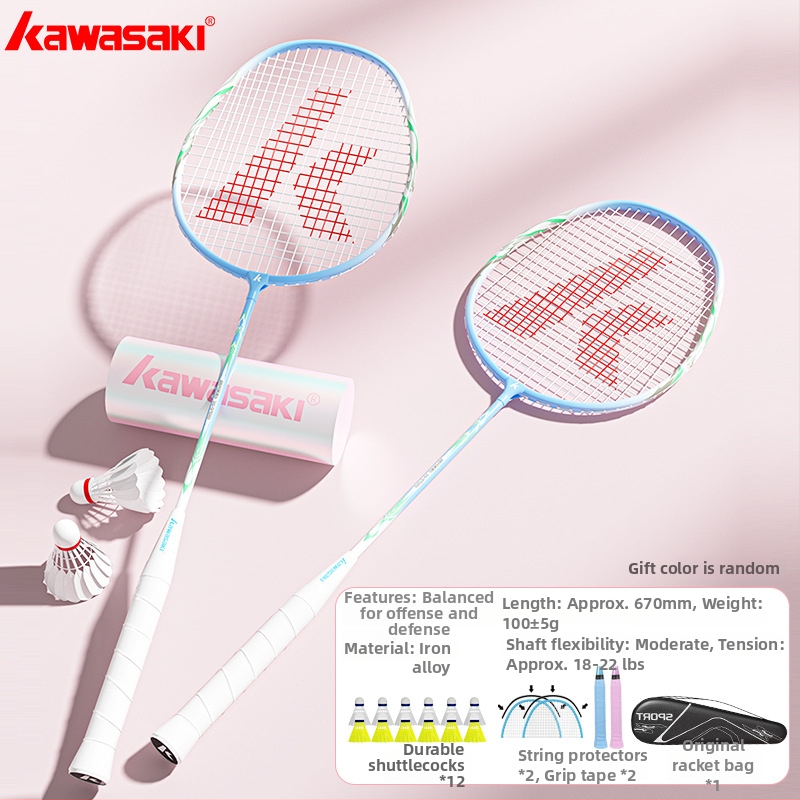 Ρακέτα Μπάντμιντον Kawasaki X700 — Πλαίσιο από κράμα σιδήρου, Νήμα από ίνες, Βάρος 95–100 g, Λαβή G3