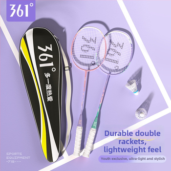 Ρακέτα Μπάντμιντον 361° – άμεσο χτύπημα; πλαίσιο από κράμα άνθρακα-αλουμινίου; βάρος 95-100 g; νάιλον χορδές; πάχος λαβής G5