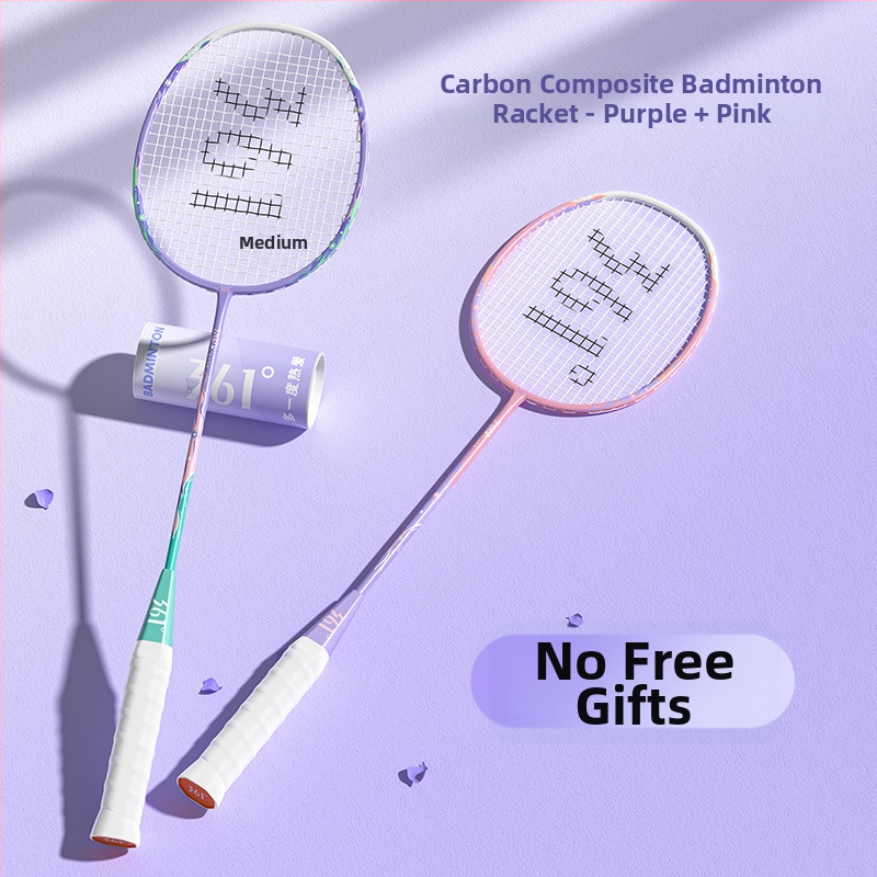 Ρακέτα Μπάντμιντον 361° – άμεσο χτύπημα; πλαίσιο από κράμα άνθρακα-αλουμινίου; βάρος 95-100 g; νάιλον χορδές; πάχος λαβής G5