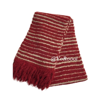Šal pleteni s resicama i prugama, od poliesternog vlakna, warp-knit, topao za proljeće i jesen