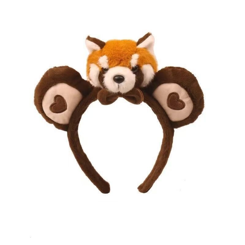 Pliš panda traka za glavu – ručno izrađena, unisex