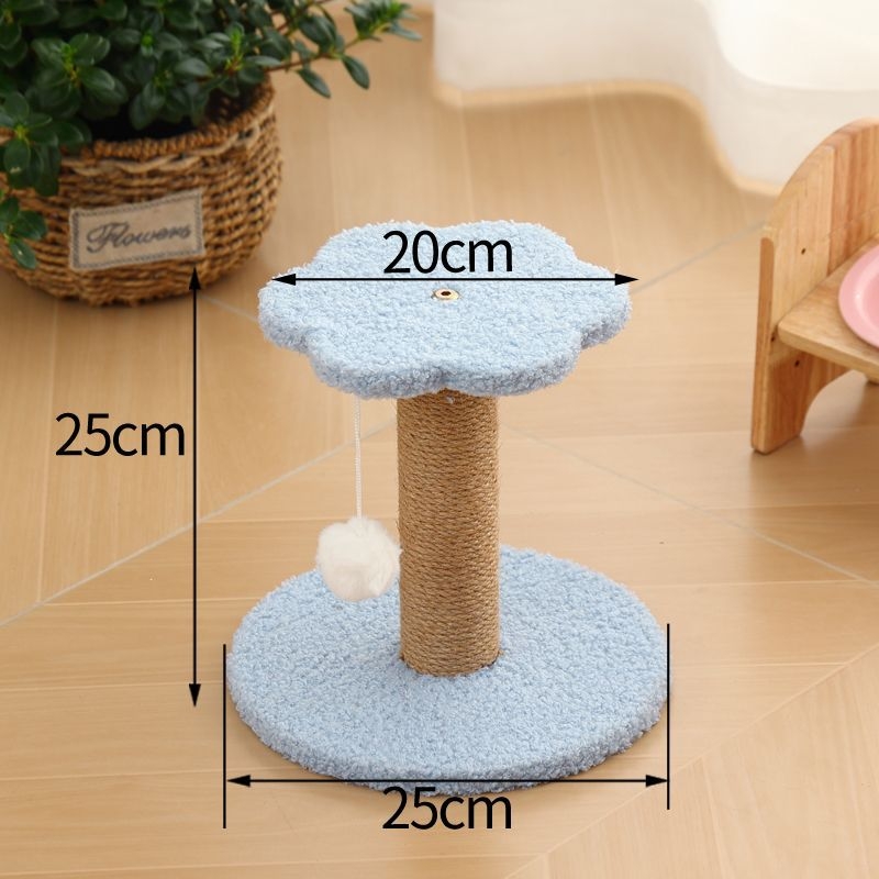 Πύργος ανάβασης γάτας με ενσωματωμένο στύλο γρατζουνίσματος από σχοινί κάνναβης, αγροτικό στυλ, υλικό: Άλλο, τοπικό προϊόν