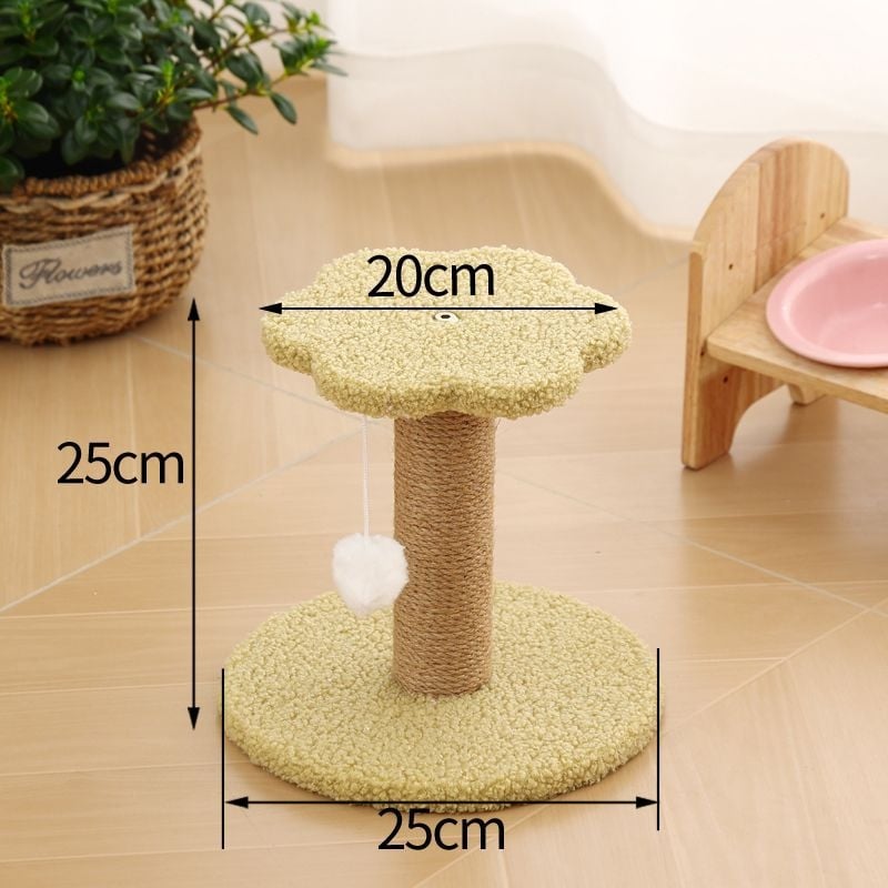 Πύργος ανάβασης γάτας με ενσωματωμένο στύλο γρατζουνίσματος από σχοινί κάνναβης, αγροτικό στυλ, υλικό: Άλλο, τοπικό προϊόν