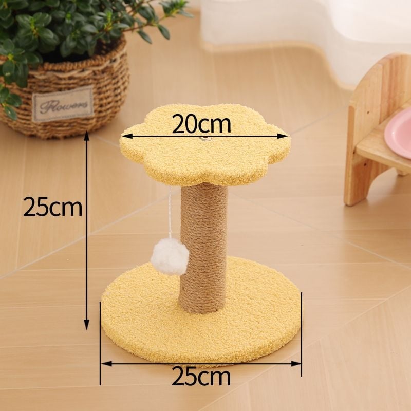 Πύργος ανάβασης γάτας με ενσωματωμένο στύλο γρατζουνίσματος από σχοινί κάνναβης, αγροτικό στυλ, υλικό: Άλλο, τοπικό προϊόν