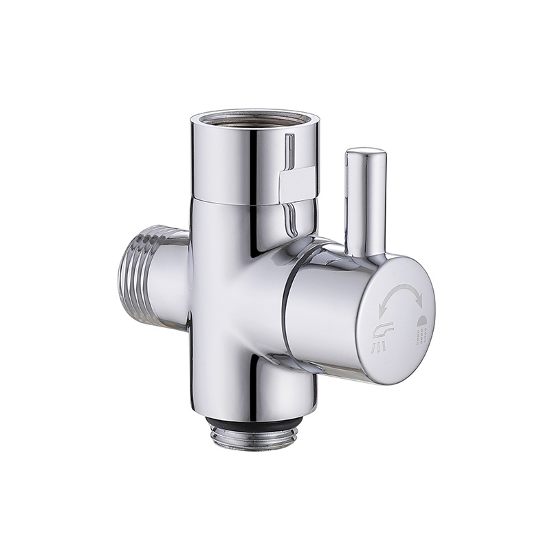 Distribucijski vodni ventil s tri puta četiri priključka, model A3560, bakar, elektoplata, rotacijski spoj, glavni cijev promjer 1,5 cm