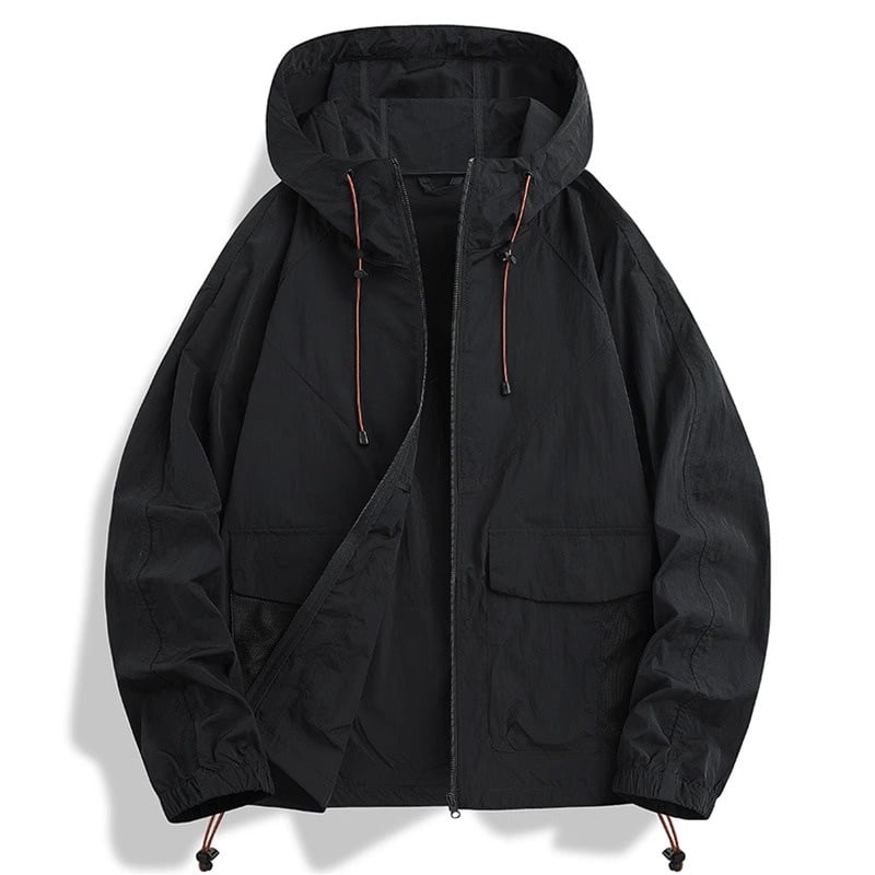 Jakna s kapuljom i UV zaštitom, ultra-tanka za ljeto, slobodan kroj, više džepova, zatvarač