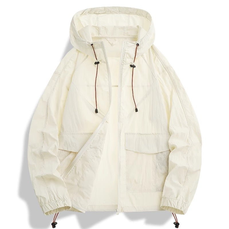 Jakna s kapuljom i UV zaštitom, ultra-tanka za ljeto, slobodan kroj, više džepova, zatvarač