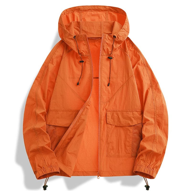 Jakna s kapuljom i UV zaštitom, ultra-tanka za ljeto, slobodan kroj, više džepova, zatvarač