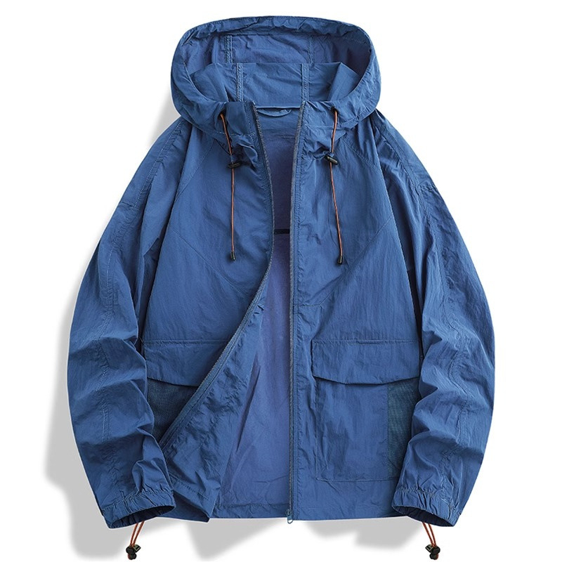 Jakna s kapuljom i UV zaštitom, ultra-tanka za ljeto, slobodan kroj, više džepova, zatvarač