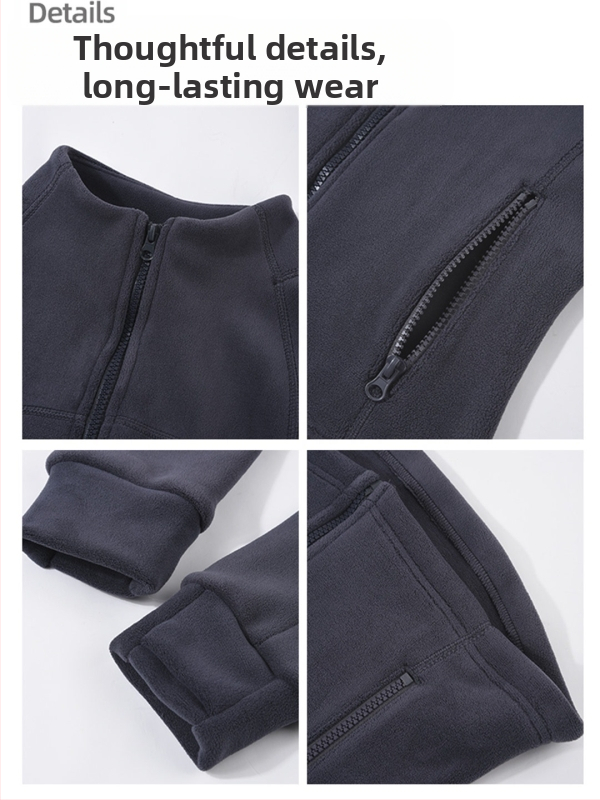 Φλίς ζακέτα με εσωτερική επένδυση φλίς, στυλ καρντίνγκαν, unisex, για χειμώνα και φθινόπωρο, ύφασμα πολυεστέρα