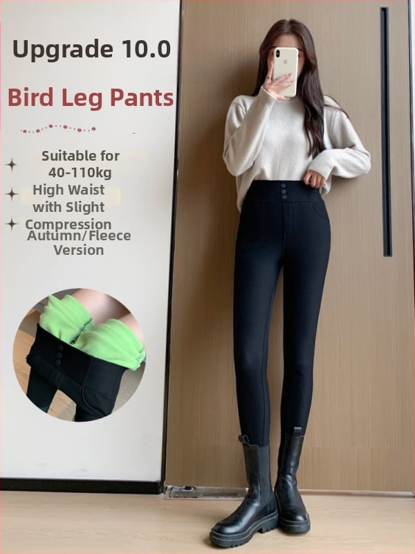 Colanți de damă cu talie înaltă, căptuți cu fleece, foarte elastici, croială slim