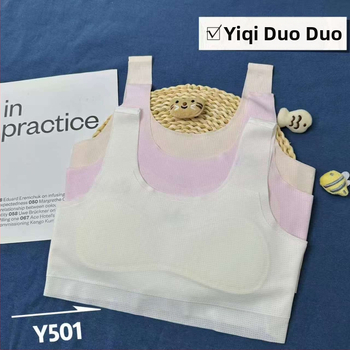 Športová podprsenka pre dievčatá, Yiqi Duoduo, bavlna, mäkké spracovanie, pre dievčatá od 8 rokov a výšku nad 140 cm, vhodný po celý rok