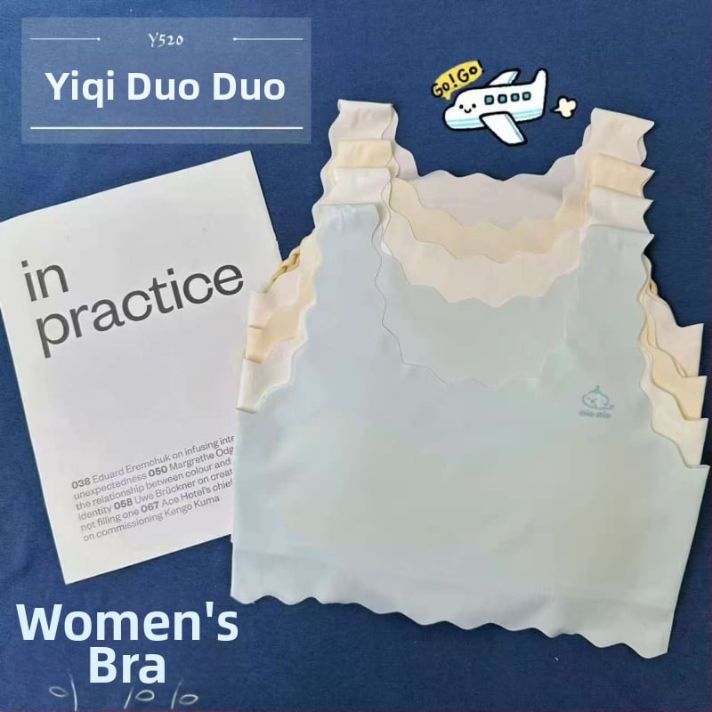 Športová podprsenka pre dievčatá, Yiqi Duoduo, bavlna, mäkké spracovanie, pre dievčatá od 8 rokov a výšku nad 140 cm, vhodný po celý rok