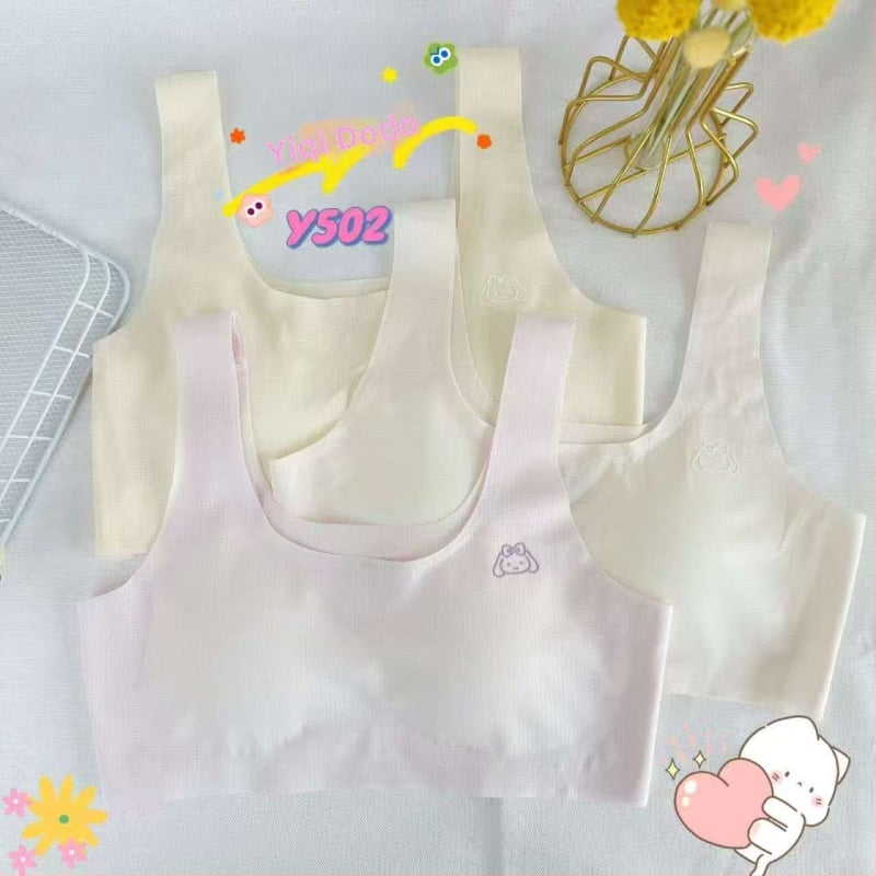 Športová podprsenka pre dievčatá, Yiqi Duoduo, bavlna, mäkké spracovanie, pre dievčatá od 8 rokov a výšku nad 140 cm, vhodný po celý rok