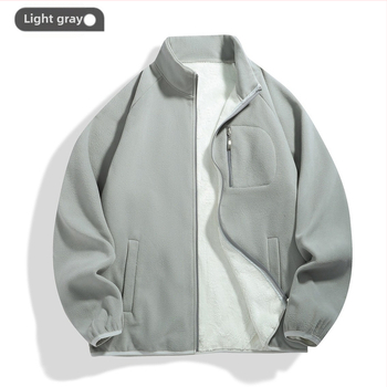 Φλις μπουφάν, στυλ καριγκάν, μονόχρωμο βασικό μοντέλο; ύφασμα: ανάμειξη συνθετικών ινών; επένδυση: πολυεστέρας; εποχές: φθινόπωρο και χειμώνας; unisex