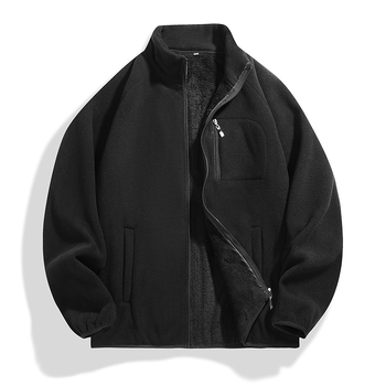 Φλις μπουφάν, στυλ καριγκάν, μονόχρωμο βασικό μοντέλο; ύφασμα: ανάμειξη συνθετικών ινών; επένδυση: πολυεστέρας; εποχές: φθινόπωρο και χειμώνας; unisex