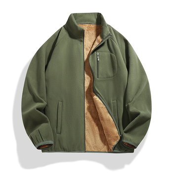 Φλις μπουφάν, στυλ καριγκάν, μονόχρωμο βασικό μοντέλο; ύφασμα: ανάμειξη συνθετικών ινών; επένδυση: πολυεστέρας; εποχές: φθινόπωρο και χειμώνας; unisex