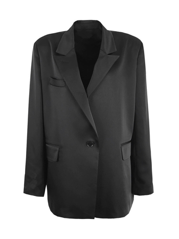Žensko sako za kostim, loose fit, peaked lapel, dugi rukavi, jednostruko kopčanje, spandex smjesa