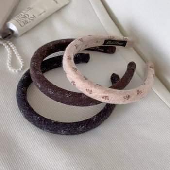 Retro kis virágos hajpánt, magas koronával, textilből készült hajdísz, koreai stílus, márka Cute and Lovable, őszi 2025