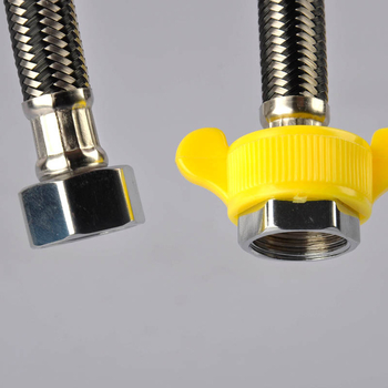 Furtun din oțel inoxidabil împletit pentru apă caldă și rece, presiune înaltă 1.6 MPa, -20°C până la 120°C, montaj spiral