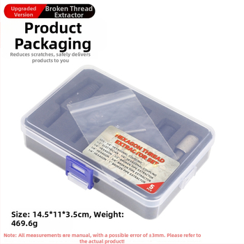 FURONGHUA Thread Breaker Extractor készlet kézi fúróhoz és háromszög alakú vízcső szelephöz, 4/6 menet, 5 darab, 71 mm hosszú, 45# acél