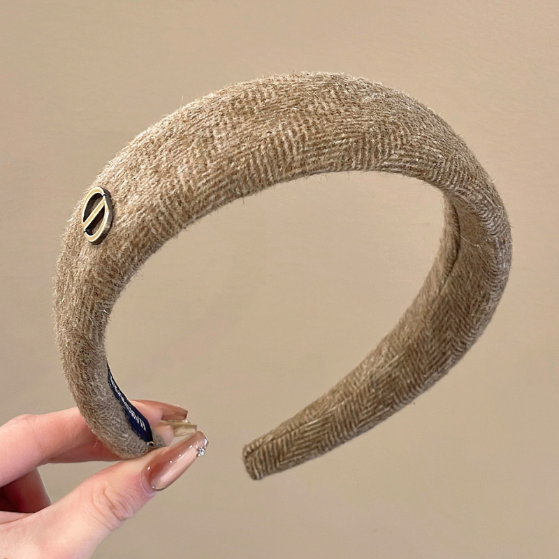 Női Koreai stílusú széles fejpánt, kézzel készített, kevert anyagokból, eredeti dizájn.