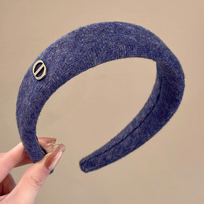 Női Koreai stílusú széles fejpánt, kézzel készített, kevert anyagokból, eredeti dizájn.