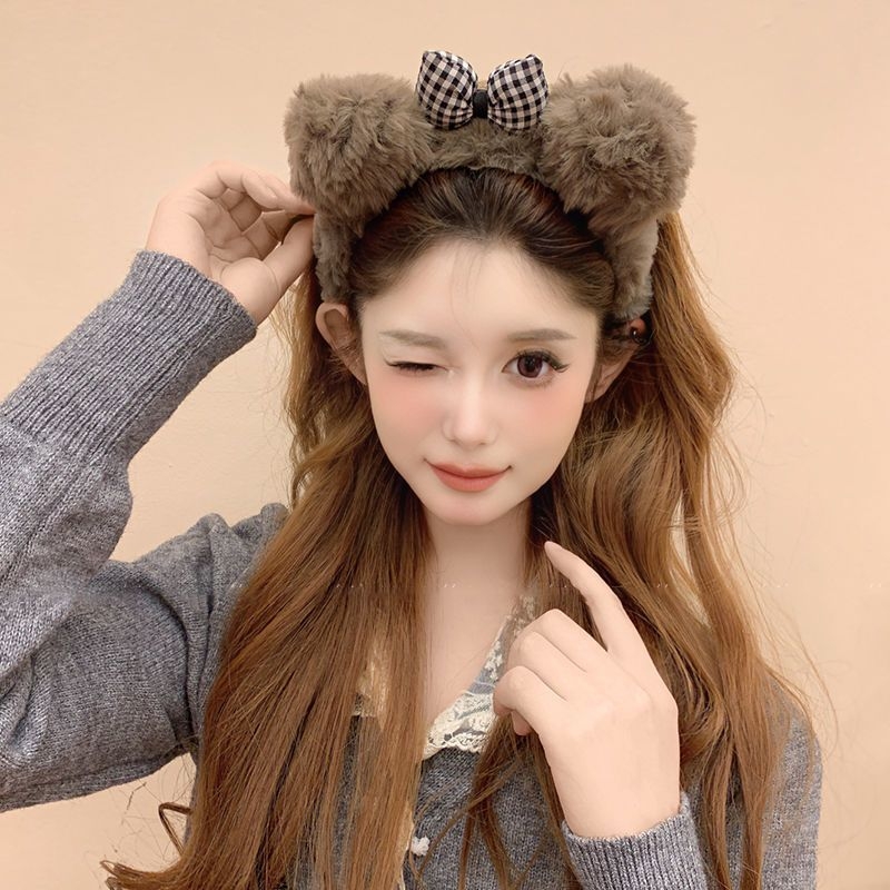 Bentiță de păr din pluș cu cățeluș – Handmade, toamnă 2025, stil coreean, design proaspăt și dulce