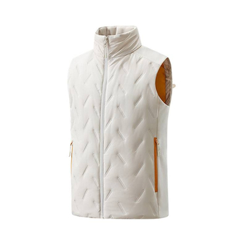 Γιλέκο χωρίς μανίκια - Unisex, γέμισμα από βαμβάκι, ύφασμα πολυεστέρα, ψηλός γιακά, αντιανεμικό και διαπνέον