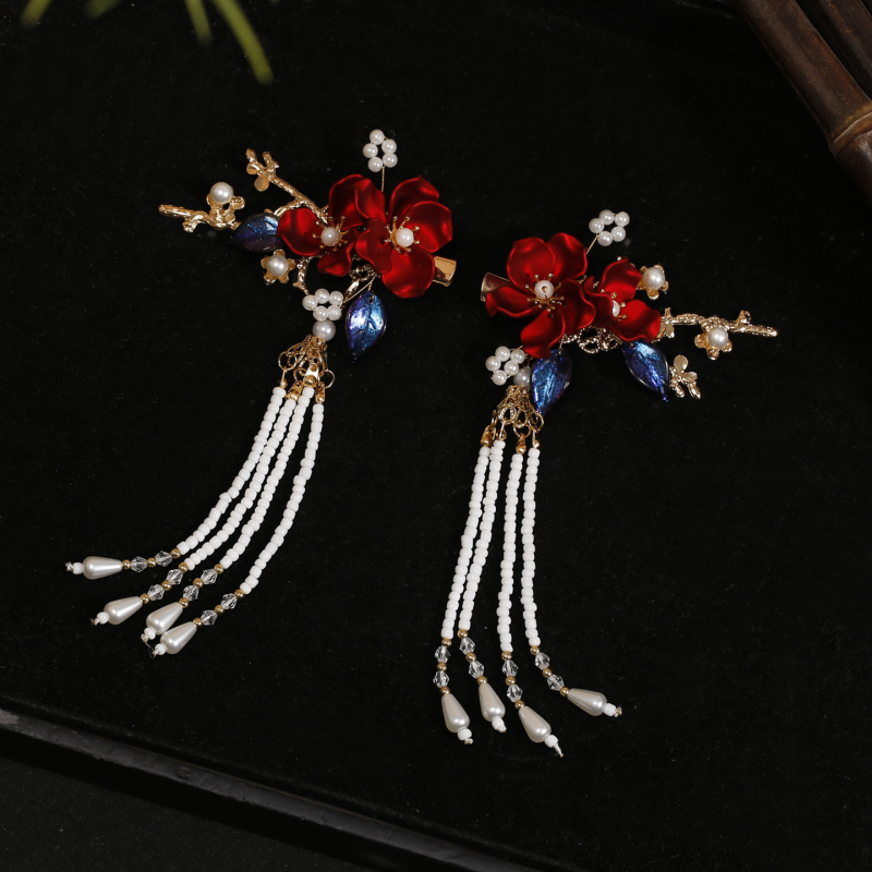 Menyasszonyi hajdísz készlet, virág alakú, ötvözet, kézzel készített, vintage stílus, tavasz 2025