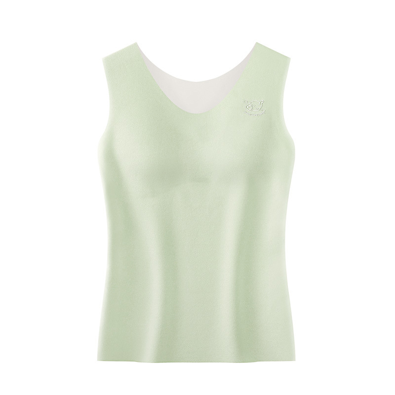 Lányoknak szóló termikus mellény fleece-béléssel, varrat nélküli, U-nyakú, 13–18 éveseknek, poliészter