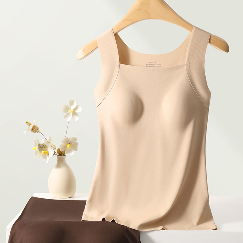 Női bolyhosított termo mellény — két réteg, varrat nélküli, négyszögletes gallér, beépített melltámasz