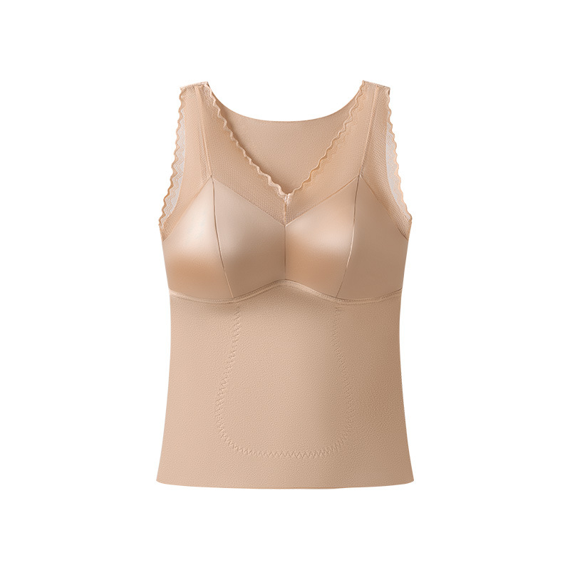 Integrált kosaras melltartóval és mellkas párnával ellátott termális mellény; lélegző poliészter anyag; 90-95% poliészter; középszúlyú 141-160 g/m²; külső viseletre is alkalmas