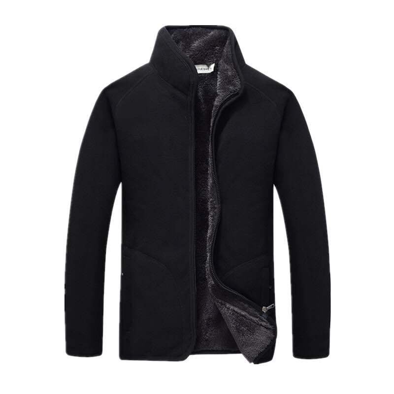 Ανδρικό φλις καρντάγκαν – χαλαρή γραμμή, χωρίς κουκούλα, επένδυση κοραλλιοφλις, ύφασμα φλις