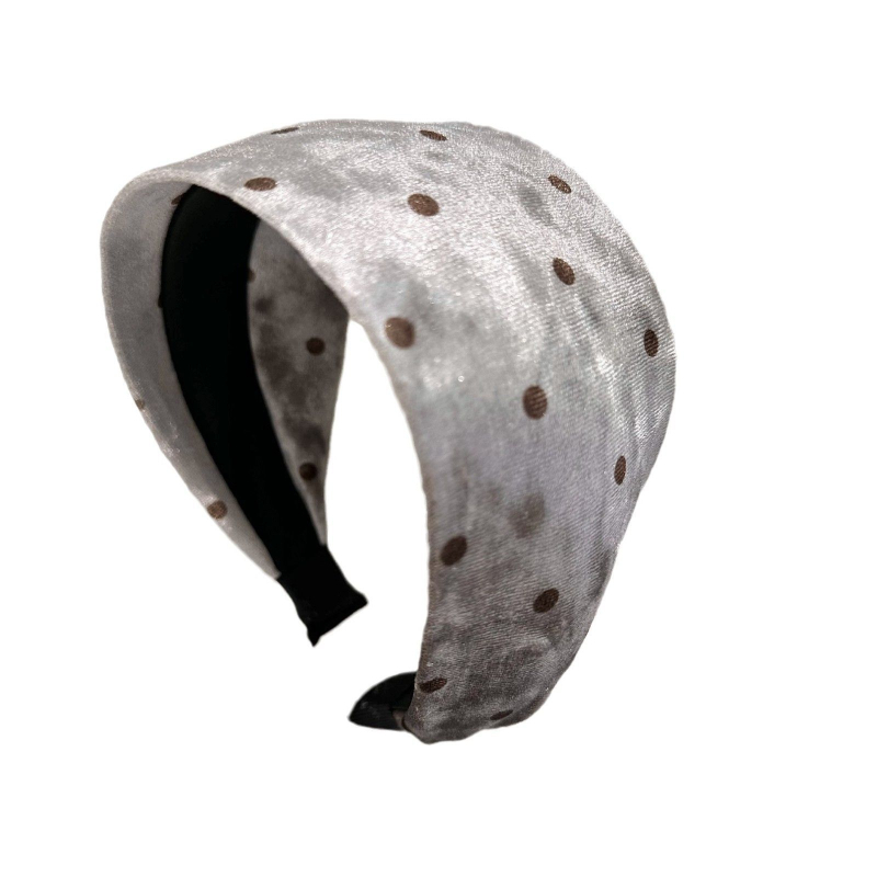 Bandă pentru cap ultra-largă cu buline, stil Ins, design tip half-cap, accesorii pentru păr pentru femei, primăvara 2025