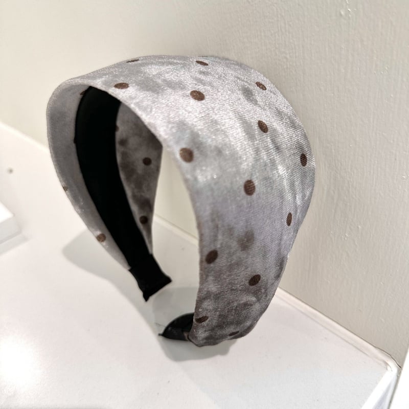 Bandă pentru cap ultra-largă cu buline, stil Ins, design tip half-cap, accesorii pentru păr pentru femei, primăvara 2025