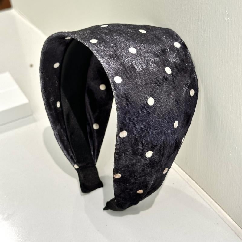 Bandă pentru cap ultra-largă cu buline, stil Ins, design tip half-cap, accesorii pentru păr pentru femei, primăvara 2025