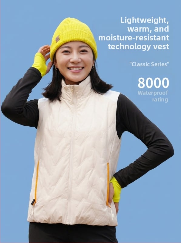 Γιλέκο εξωτερικού τύπου με όρθιο γιακά, unisex, ζεστό, γέμισμα από Mercerized Cotton