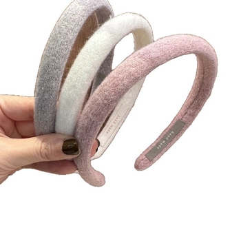 Bandă pentru păr cu coroană înaltă, din pluș, pentru femei, toamna 2025, lucrată manual