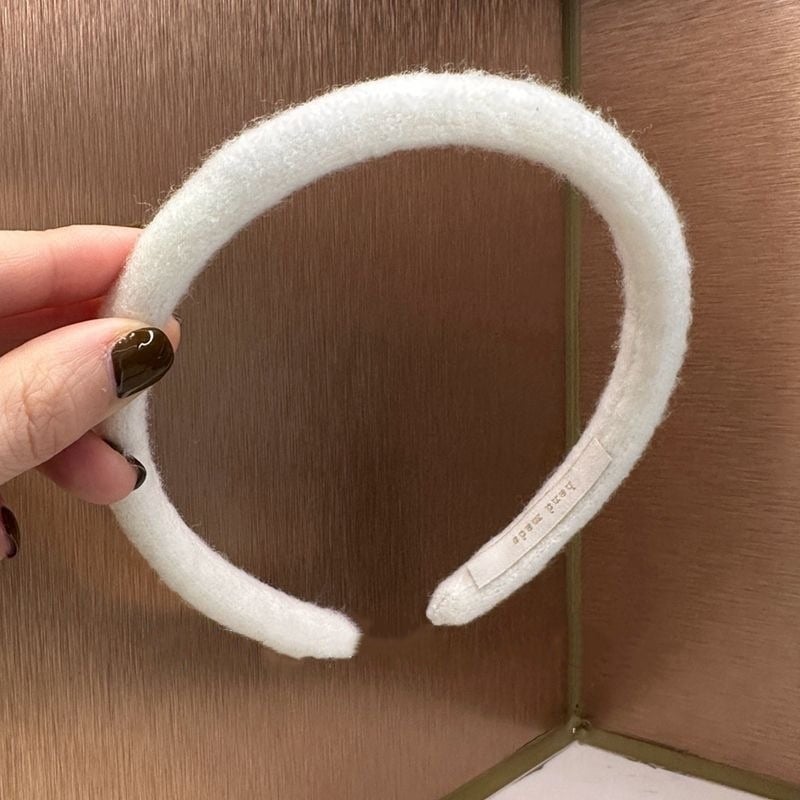 Bandă pentru păr cu coroană înaltă, din pluș, pentru femei, toamna 2025, lucrată manual