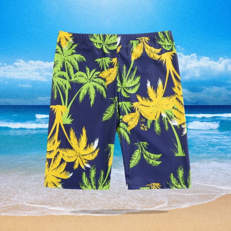 Мъжки найлонови плувни шорти с принт, 80% найлон, тегло на тъканта 300 г, подплата памук-бленд 50%, стил брифове/боксерки.