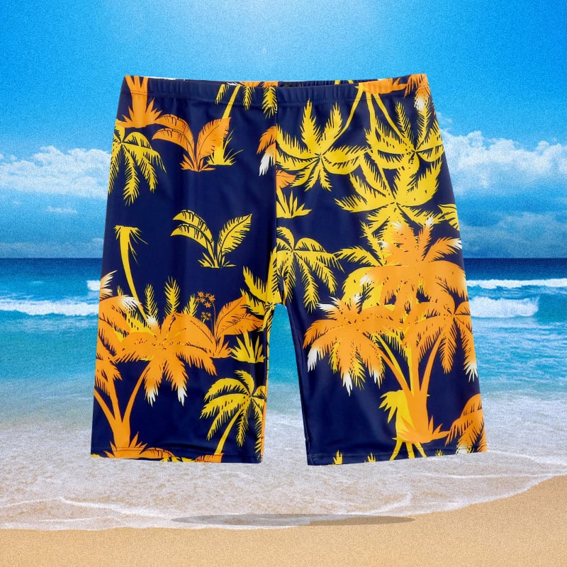 Мъжки найлонови плувни шорти с принт, 80% найлон, тегло на тъканта 300 г, подплата памук-бленд 50%, стил брифове/боксерки.