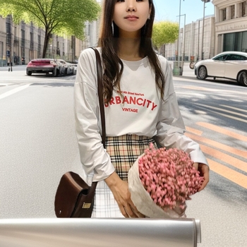 Μακρυμάνικη βαμβακερή μπλούζα T-shirt, 100% βαμβάκι, στρογγυλή λαιμόκοψη, χαλαρή γραμμή, ψηφιακή εκτύπωση