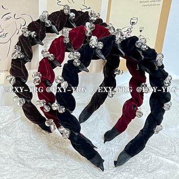 Yuerenge benzi de păr din țesătură, cu dinți și design ondulat – accesorii pentru cap pentru femei, lucrat manual, toamna 2025