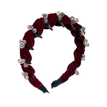 Yuerenge benzi de păr din țesătură, cu dinți și design ondulat – accesorii pentru cap pentru femei, lucrat manual, toamna 2025