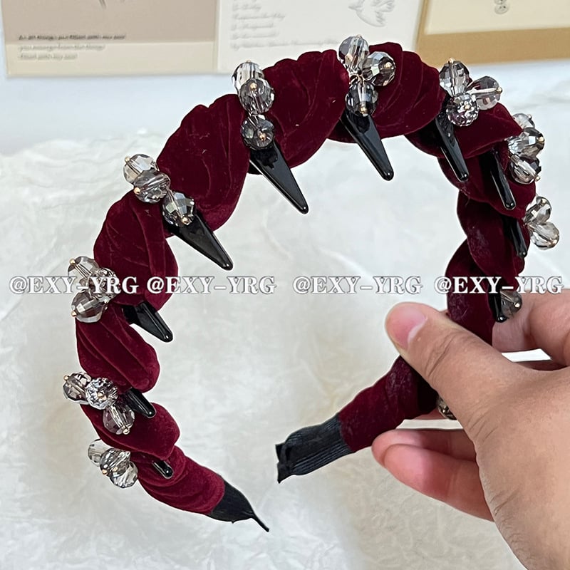 Yuerenge benzi de păr din țesătură, cu dinți și design ondulat – accesorii pentru cap pentru femei, lucrat manual, toamna 2025